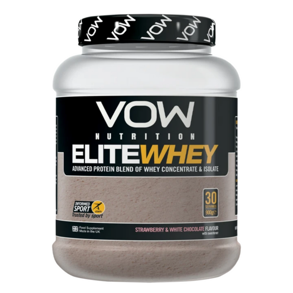 VOW Elite Whey Protein Strawberry and White Chocolate Supplements Simon Evans Physiotherapy
