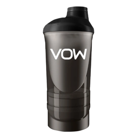 VOW Three Compartment Shaker Supplements Sports Simon Evans Physiotherapy